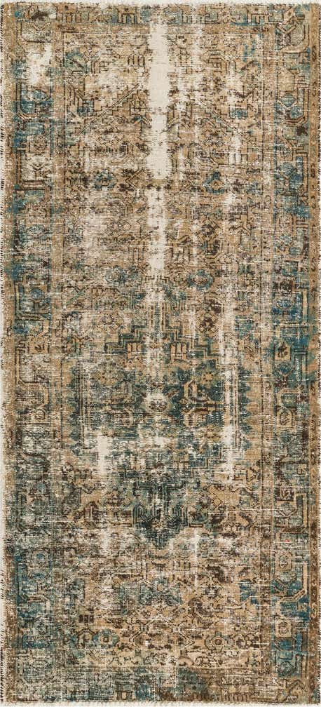3' 5 x 7' 5 Hand Knotted Ultra Vintage Persian Wool Runner Rug