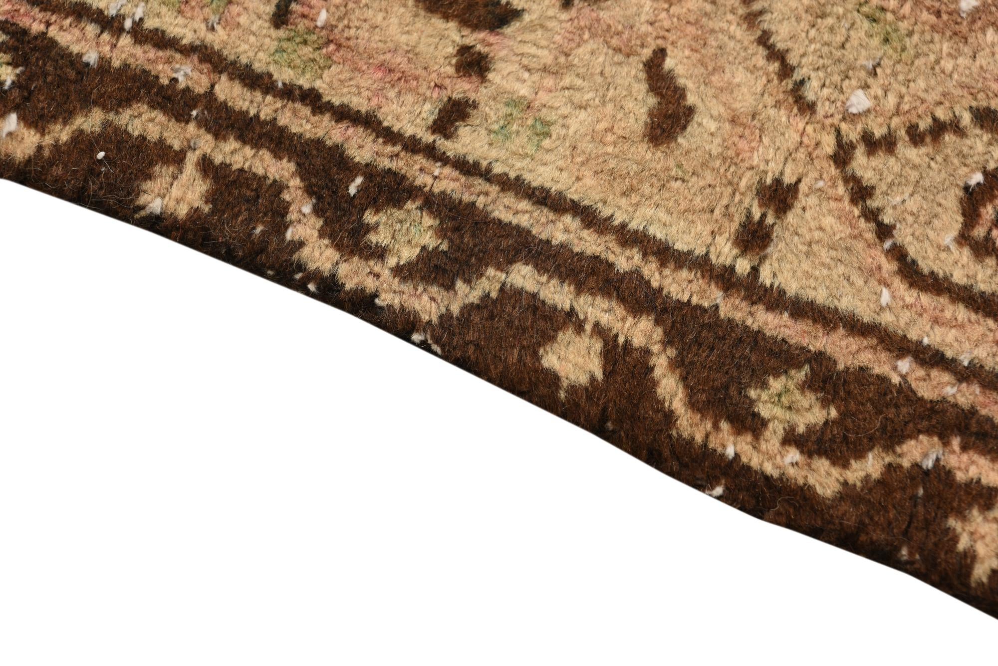 3' 8 x 13' 9 Hand Knotted Ultra Vintage Persian Wool Runner Rug