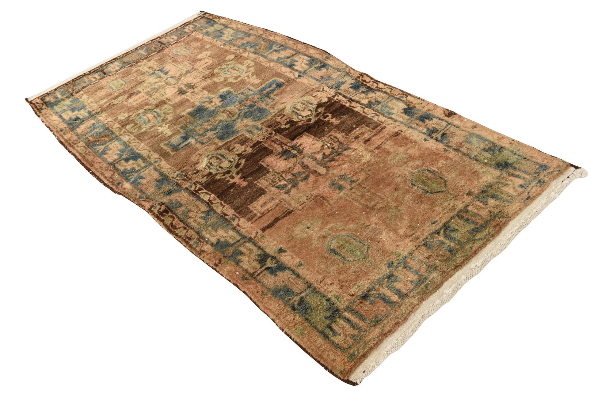 3' 10 x 7' 4 Hand Knotted Ultra Vintage Persian Wool Runner Rug