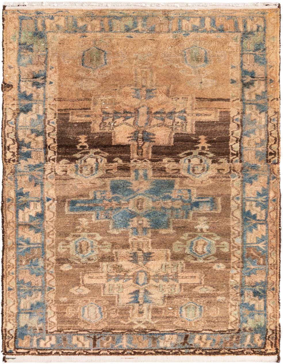 Primary image 3' 10 x 7' 4  Hand Knotted Ultra Vintage Persian Wool Runner Rug