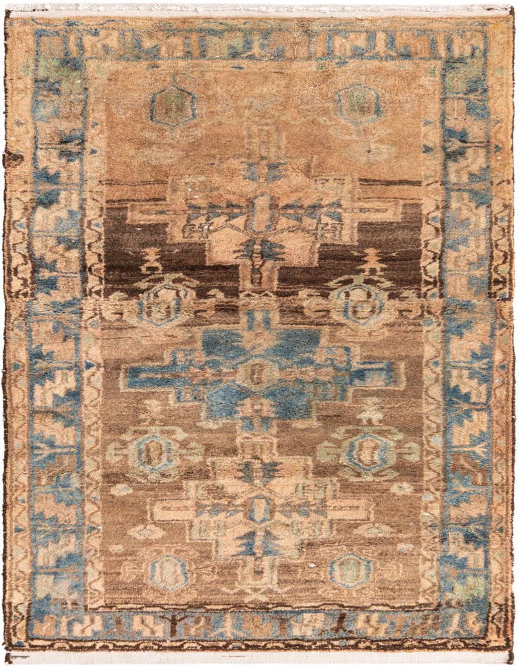 Detail image of 3' 10 x 7' 4 Hand Knotted Ultra Vintage Persian Wool Runner Rug