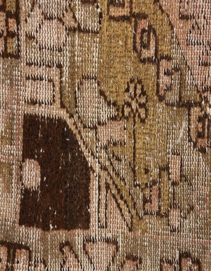 Detail image of 4' 4 x 6' 9  Hand Knotted Ultra Vintage Persian Wool Runner Rug