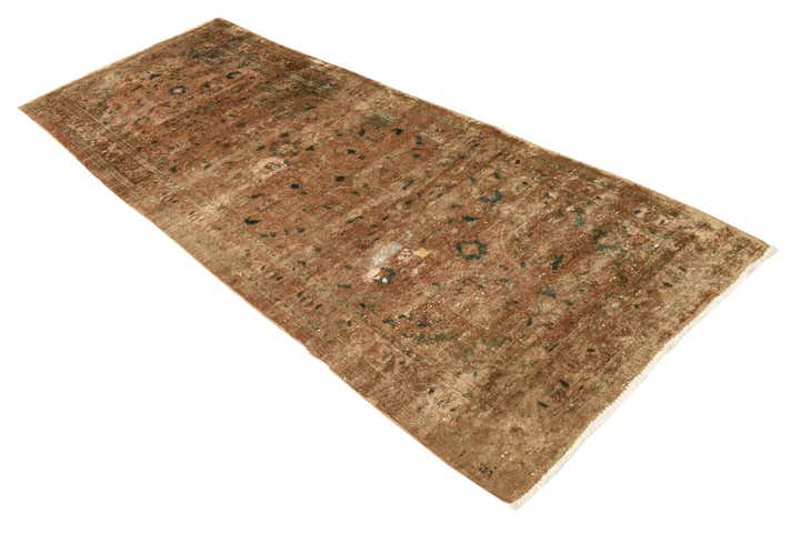 3' 8 x 10' Hand Knotted Ultra Vintage Persian Wool Runner Rug