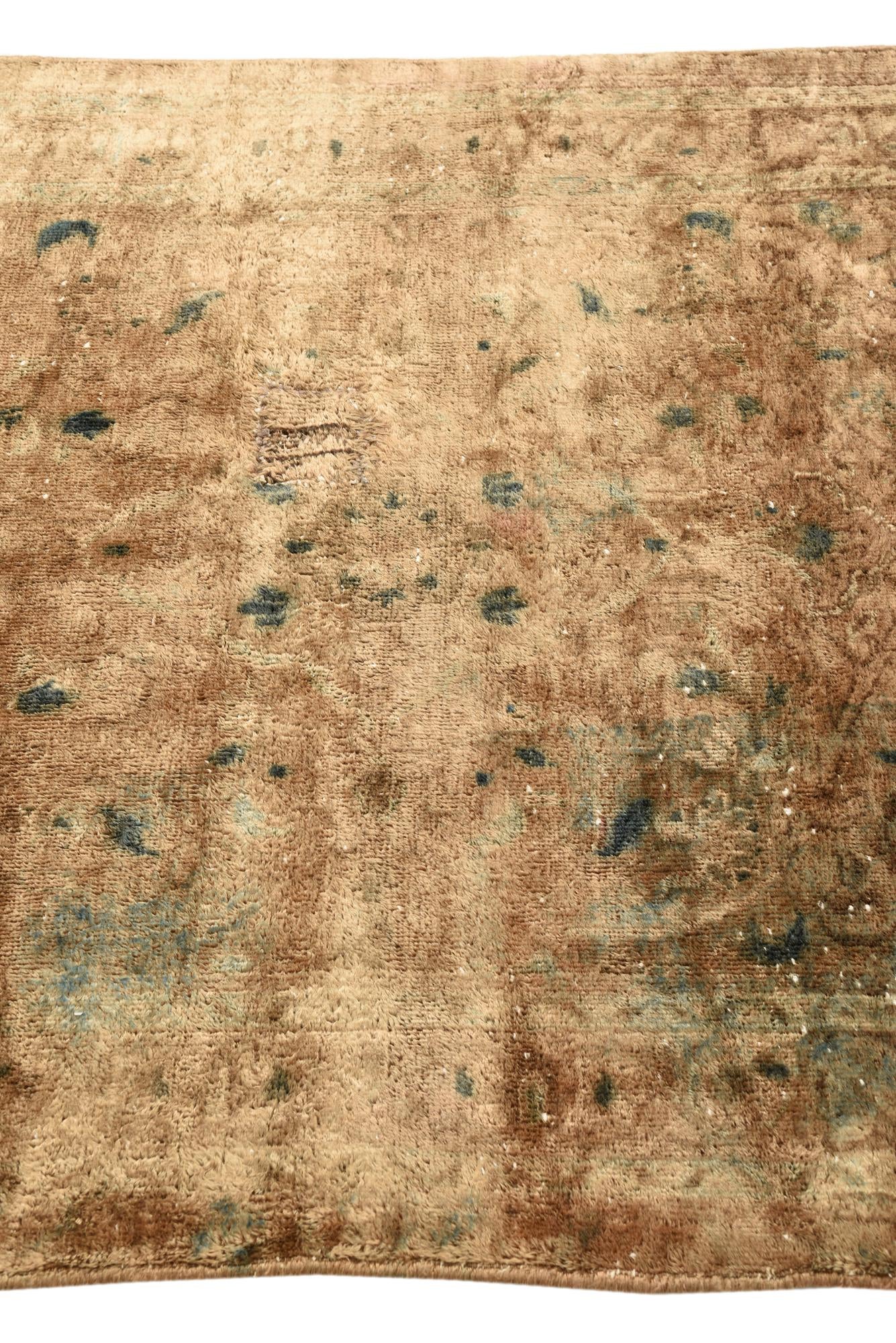 3' 8 x 10' Hand Knotted Ultra Vintage Persian Wool Runner Rug