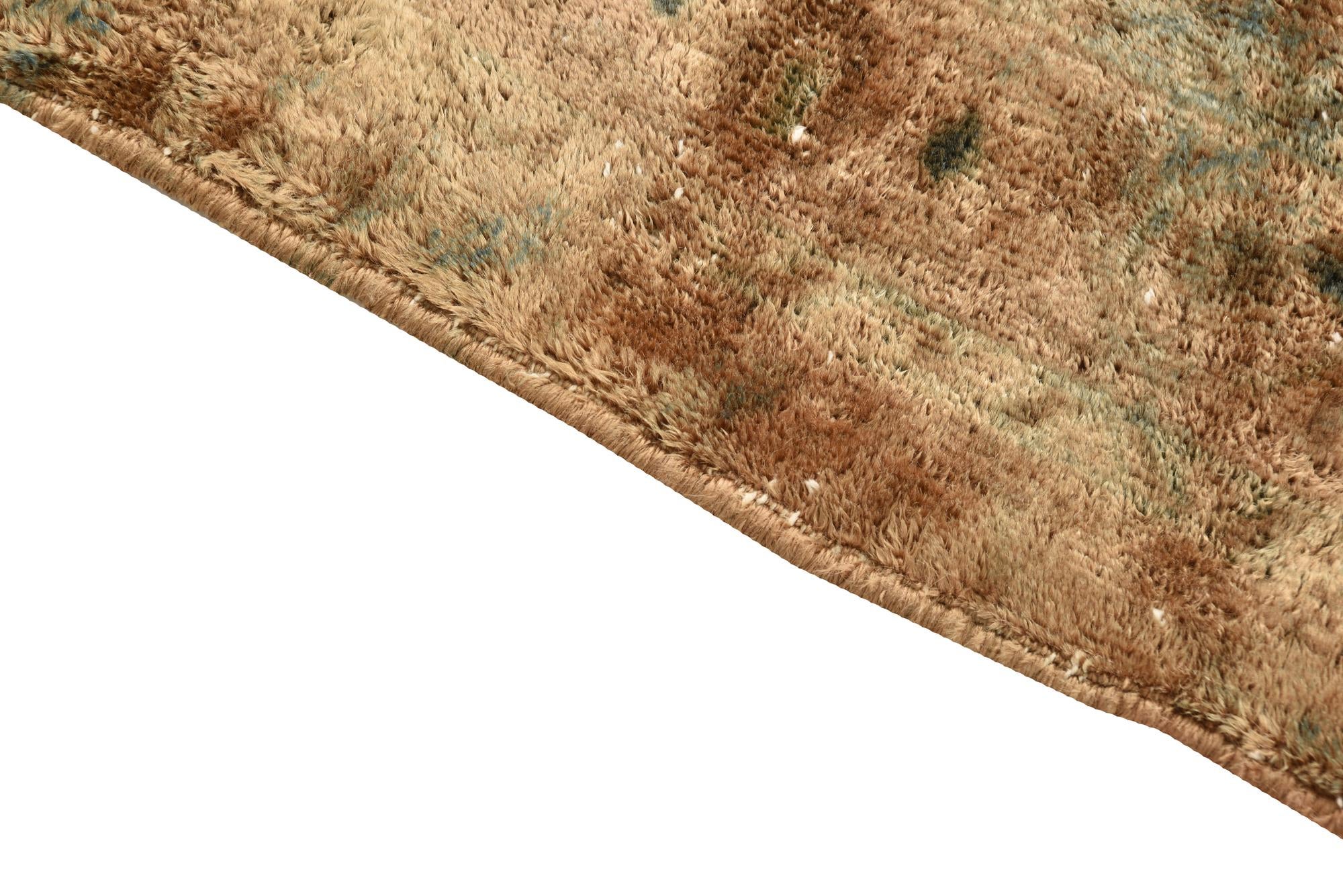 3' 8 x 10' Hand Knotted Ultra Vintage Persian Wool Runner Rug
