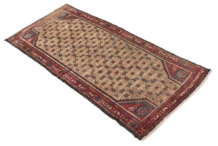 2' 1 x 4' 8 Hand Knotted Ultra Vintage Persian Wool Runner Rug