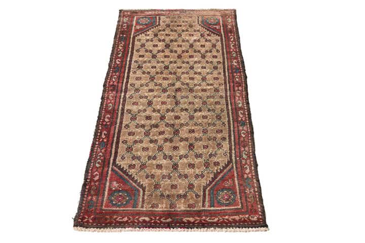 2' 1 x 4' 8 Hand Knotted Ultra Vintage Persian Wool Runner Rug