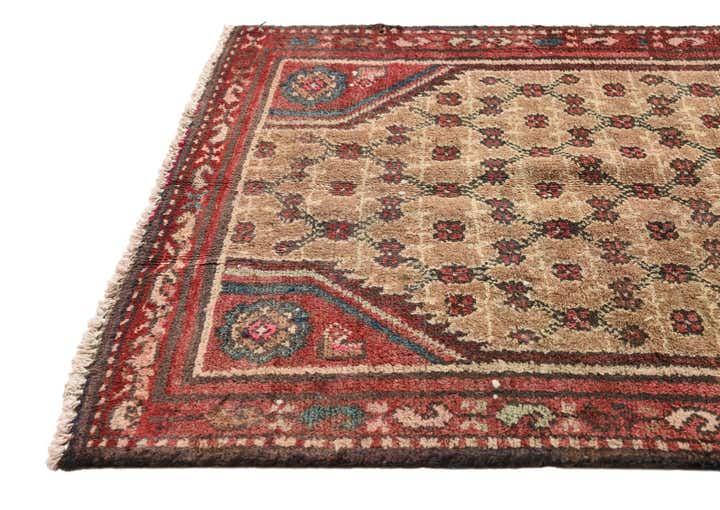 2' 1 x 4' 8 Hand Knotted Ultra Vintage Persian Wool Runner Rug