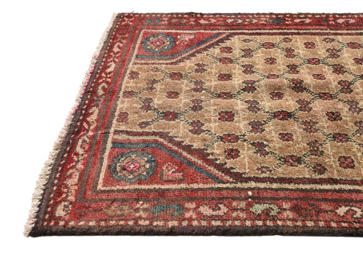 Detail image of 2' 1 x 4' 8 Hand Knotted Ultra Vintage Persian Wool Runner Rug
