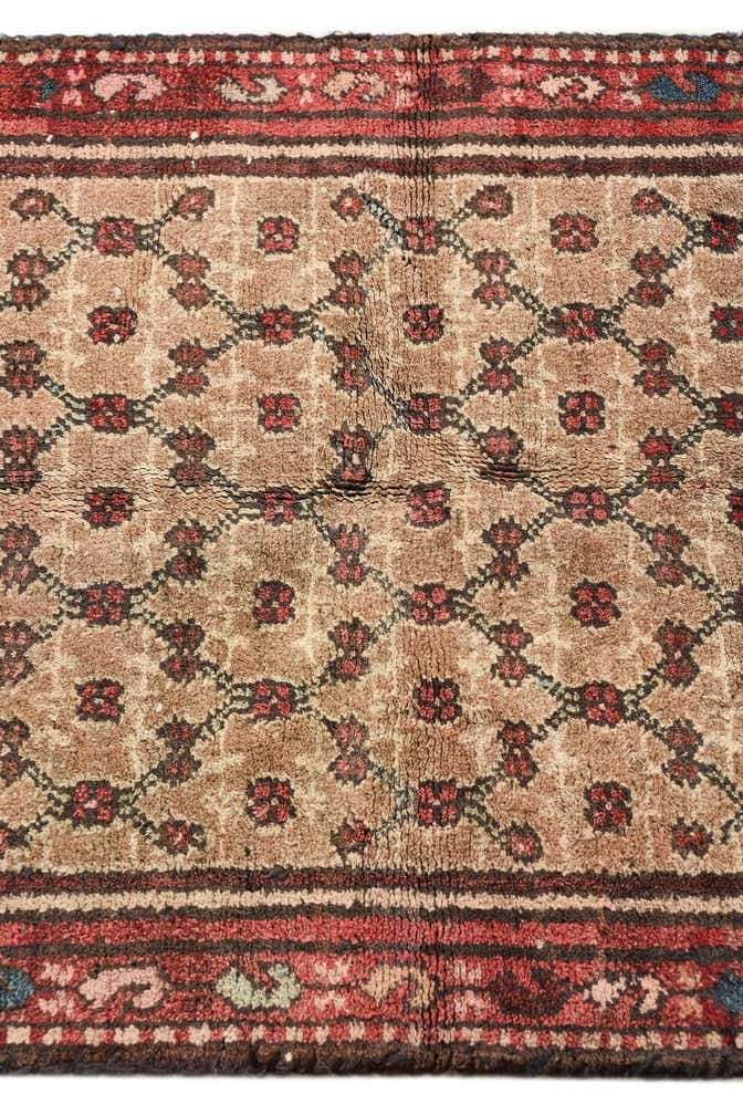 2' 1 x 4' 8 Hand Knotted Ultra Vintage Persian Wool Runner Rug