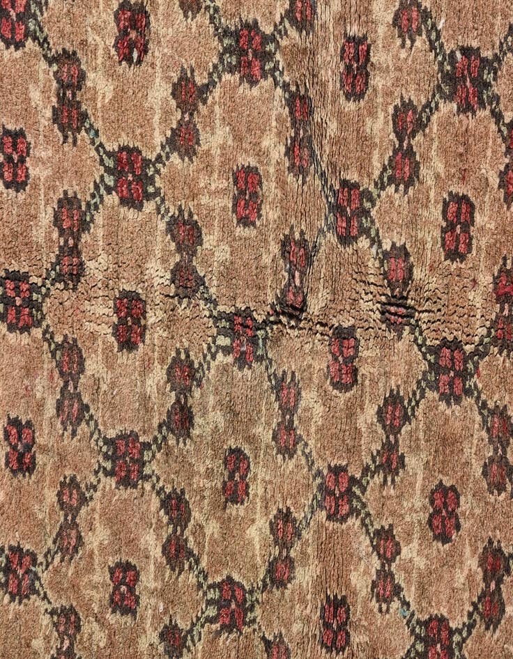 Detail image of 2' 1 x 4' 8  Hand Knotted Ultra Vintage Persian Wool Runner Rug