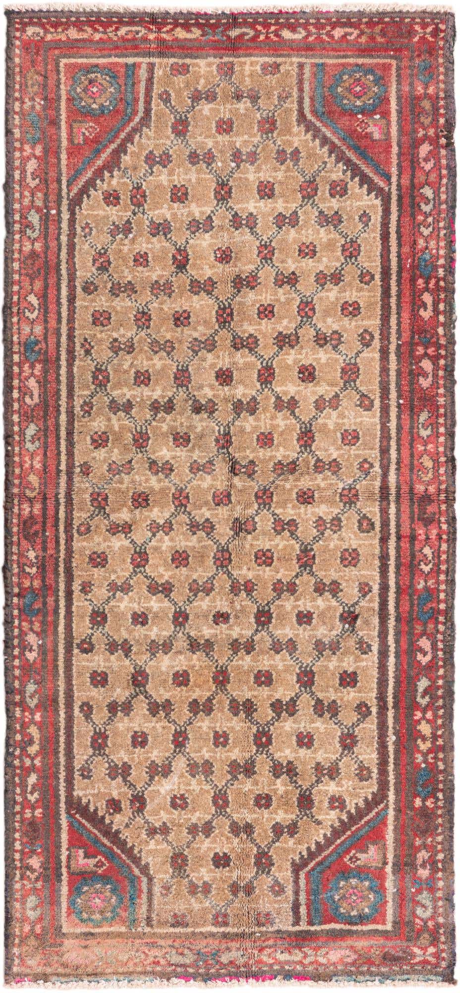 2' 1 x 4' 8 Hand Knotted Ultra Vintage Persian Wool Runner Rug