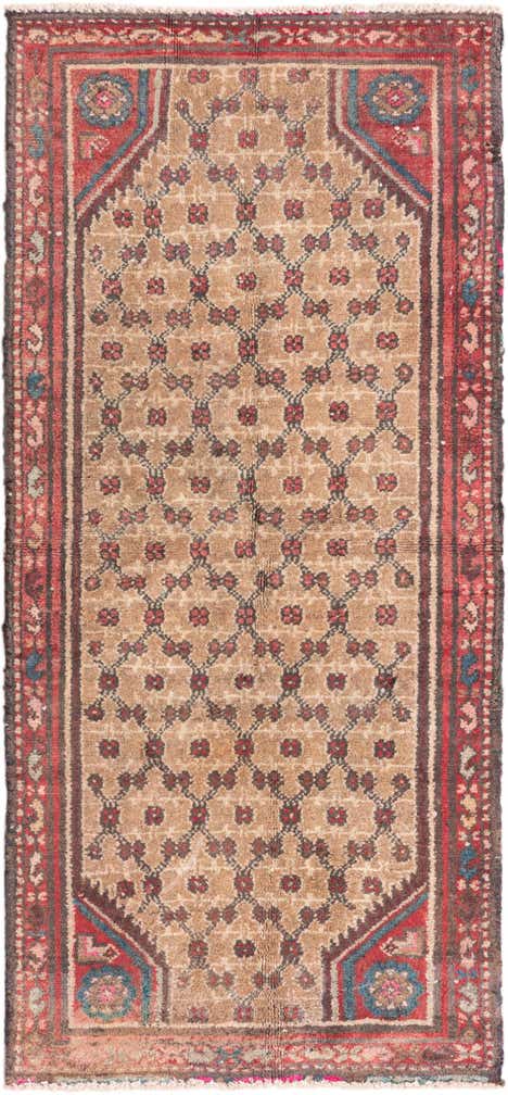 2' 1 x 4' 8 Hand Knotted Ultra Vintage Persian Wool Runner Rug