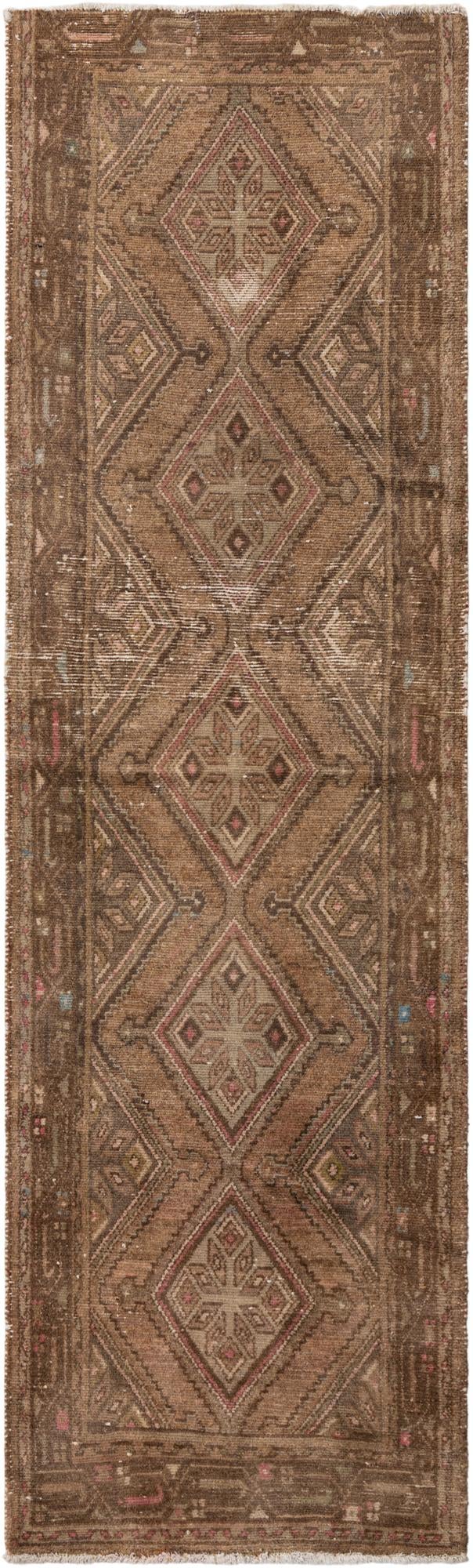 2' 8 x 9' Hand Knotted Ultra Vintage Persian Wool Runner Rug
