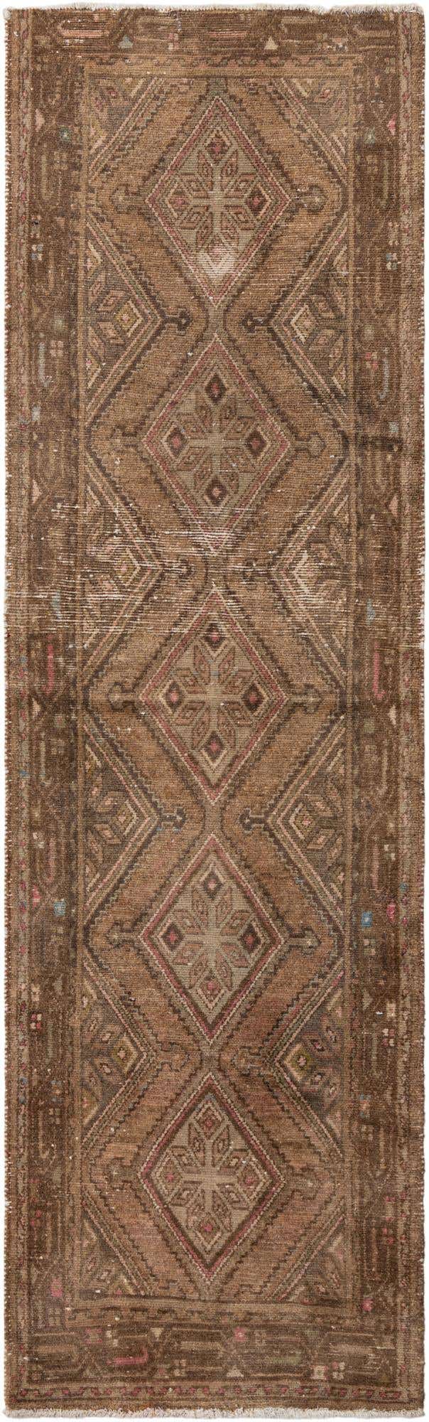 2' 8 x 9' Hand Knotted Ultra Vintage Persian Wool Runner Rug