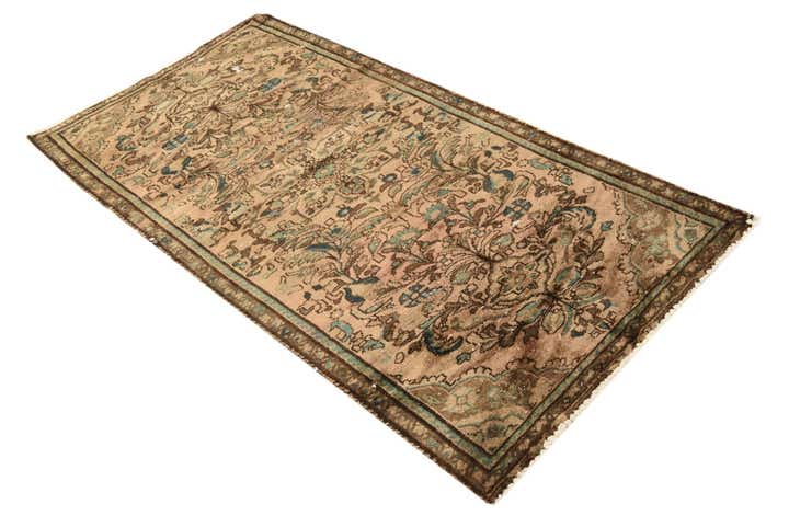 3' 1 x 6' 3 Hand Knotted Ultra Vintage Persian Wool Runner Rug