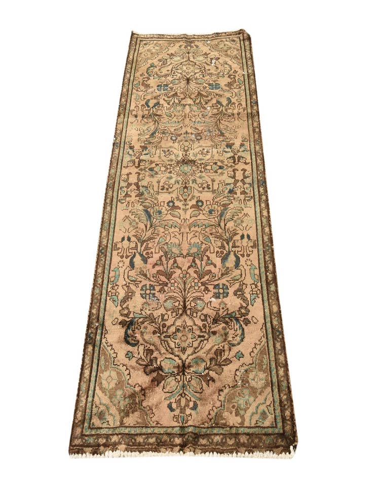 Detail image of 3' 1 x 6' 3  Hand Knotted Ultra Vintage Persian Wool Runner Rug