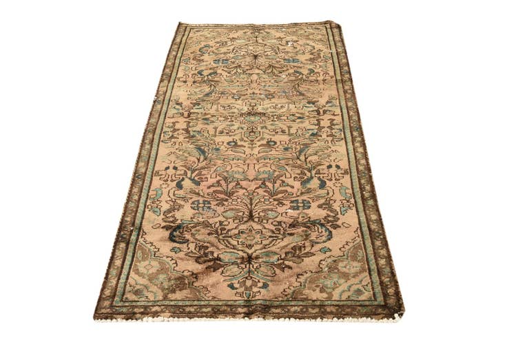 Detail image of 3' 1 x 6' 3 Hand Knotted Ultra Vintage Persian Wool Runner Rug