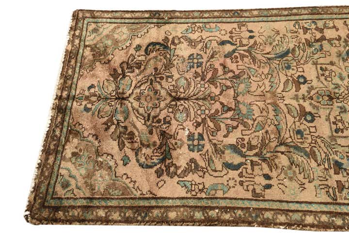 3' 1 x 6' 3 Hand Knotted Ultra Vintage Persian Wool Runner Rug
