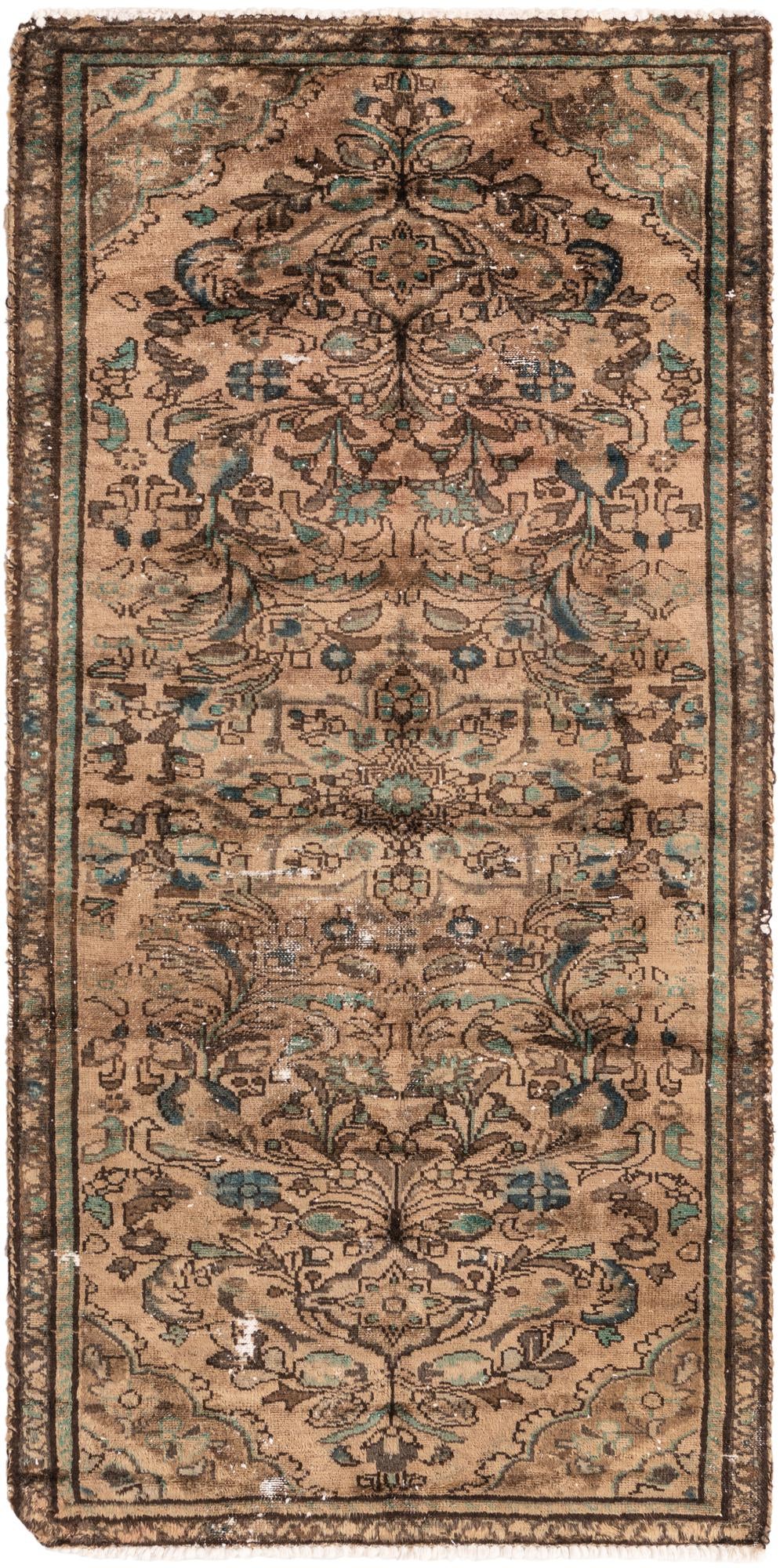 3' 1 x 6' 3 Hand Knotted Ultra Vintage Persian Wool Runner Rug