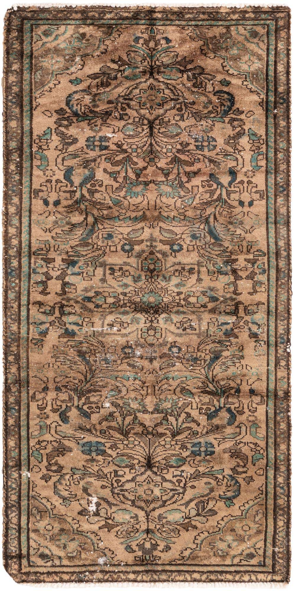 3' 1 x 6' 3 Hand Knotted Ultra Vintage Persian Wool Runner Rug