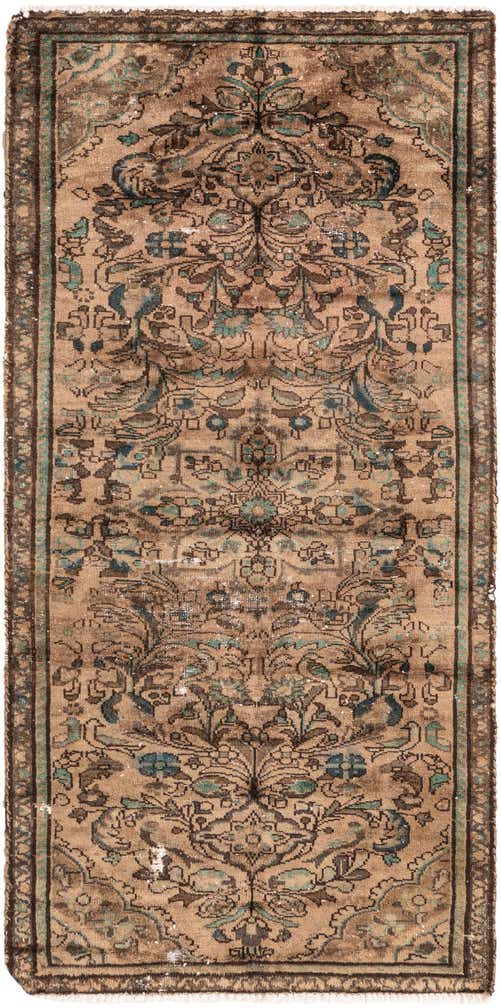 3' 1 x 6' 3 Hand Knotted Ultra Vintage Persian Wool Runner Rug