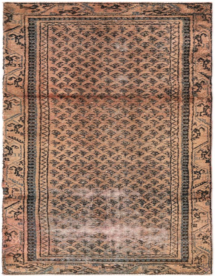 Detail image of 3' 3 x 9' 2 Hand Knotted Ultra Vintage Persian Wool Runner Rug
