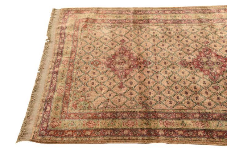 Detail image of 3' 5 x 6' 10 Hand Knotted Ultra Vintage Persian Wool Runner Rug