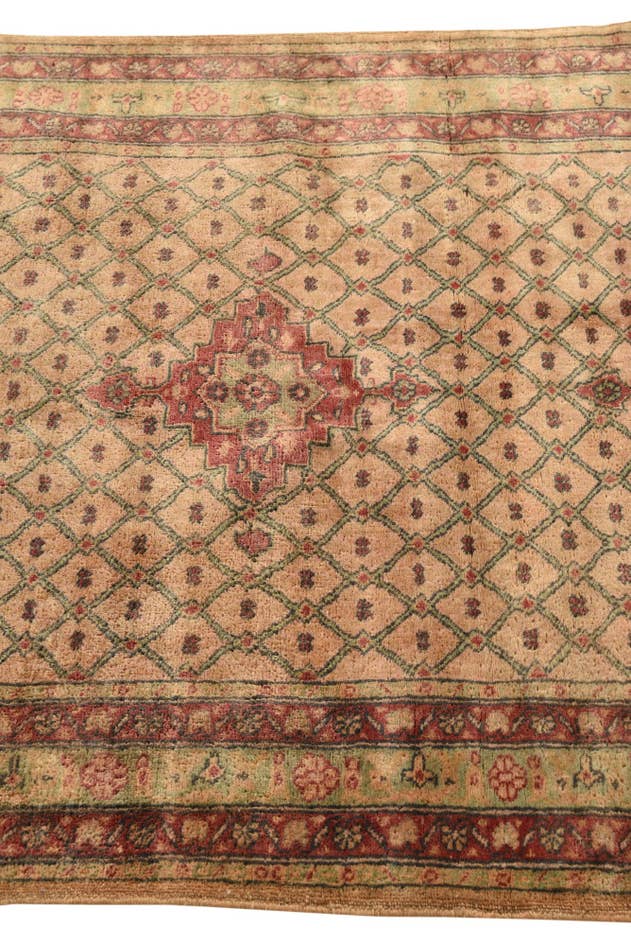 Detail image of 3' 5 x 6' 10 Hand Knotted Ultra Vintage Persian Wool Runner Rug