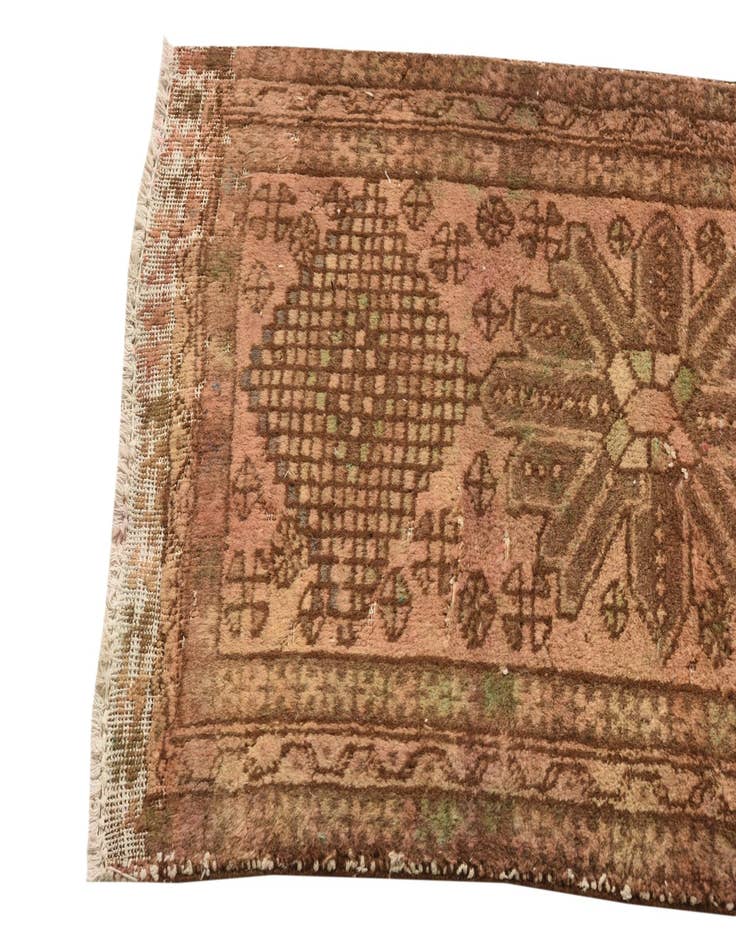 Detail image of 2' 3 x 6' 8  Hand Knotted Ultra Vintage Persian Wool Runner Rug