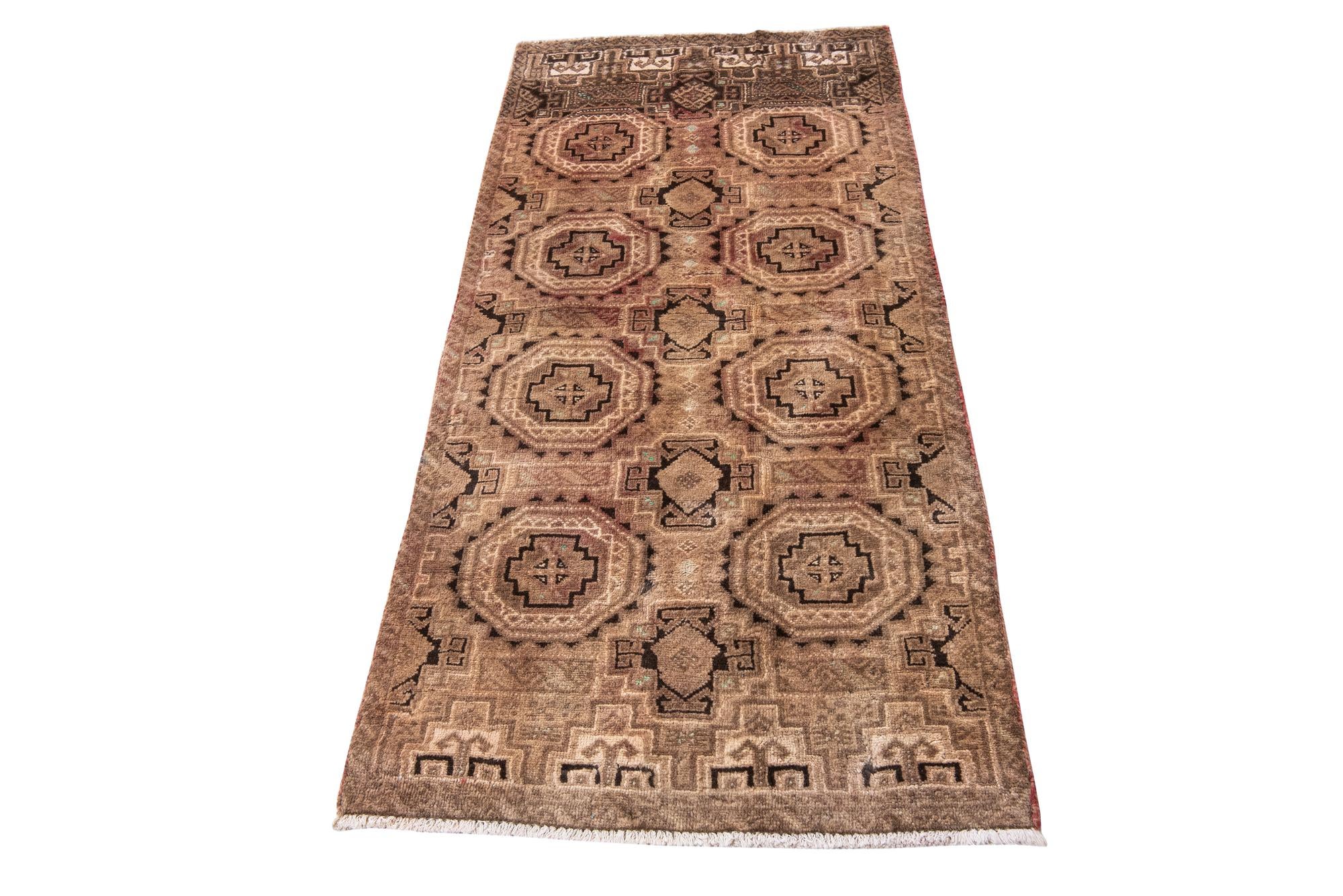 2' 6 x 5' 4 Hand Knotted Ultra Vintage Persian Wool Runner Rug