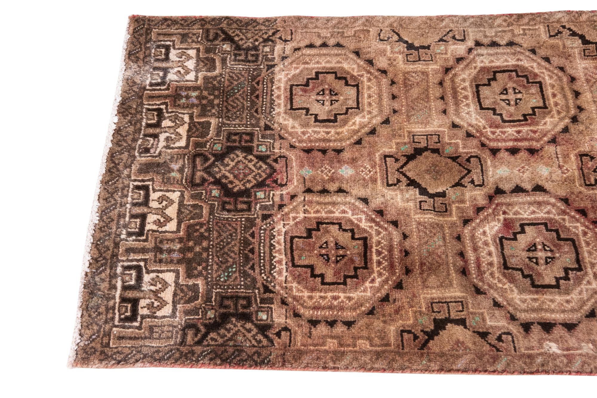 2' 6 x 5' 4 Hand Knotted Ultra Vintage Persian Wool Runner Rug