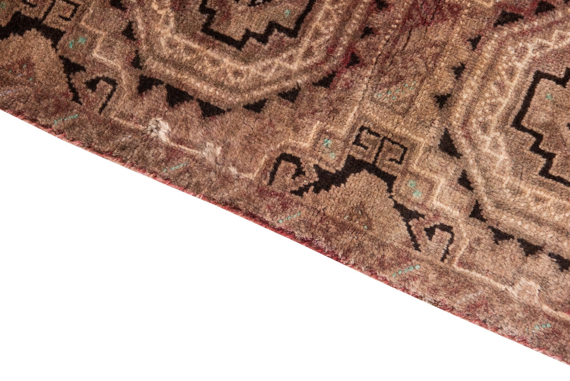 2' 6 x 5' 4 Hand Knotted Ultra Vintage Persian Wool Runner Rug