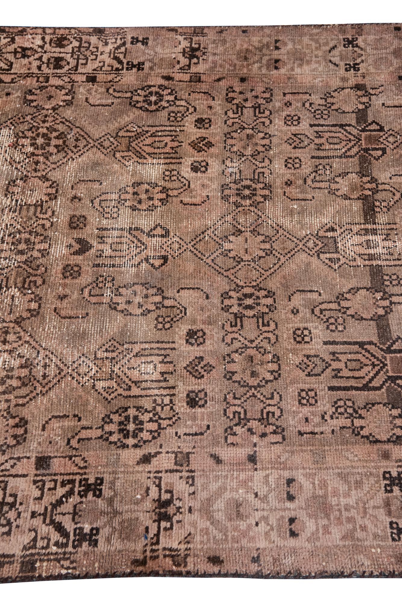 3' 5 x 9' 5 Hand Knotted Ultra Vintage Persian Wool Runner Rug