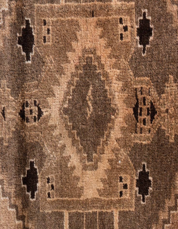 Detail image of 3' 7 x 7' 3  Hand Knotted Ultra Vintage Persian Wool Runner Rug