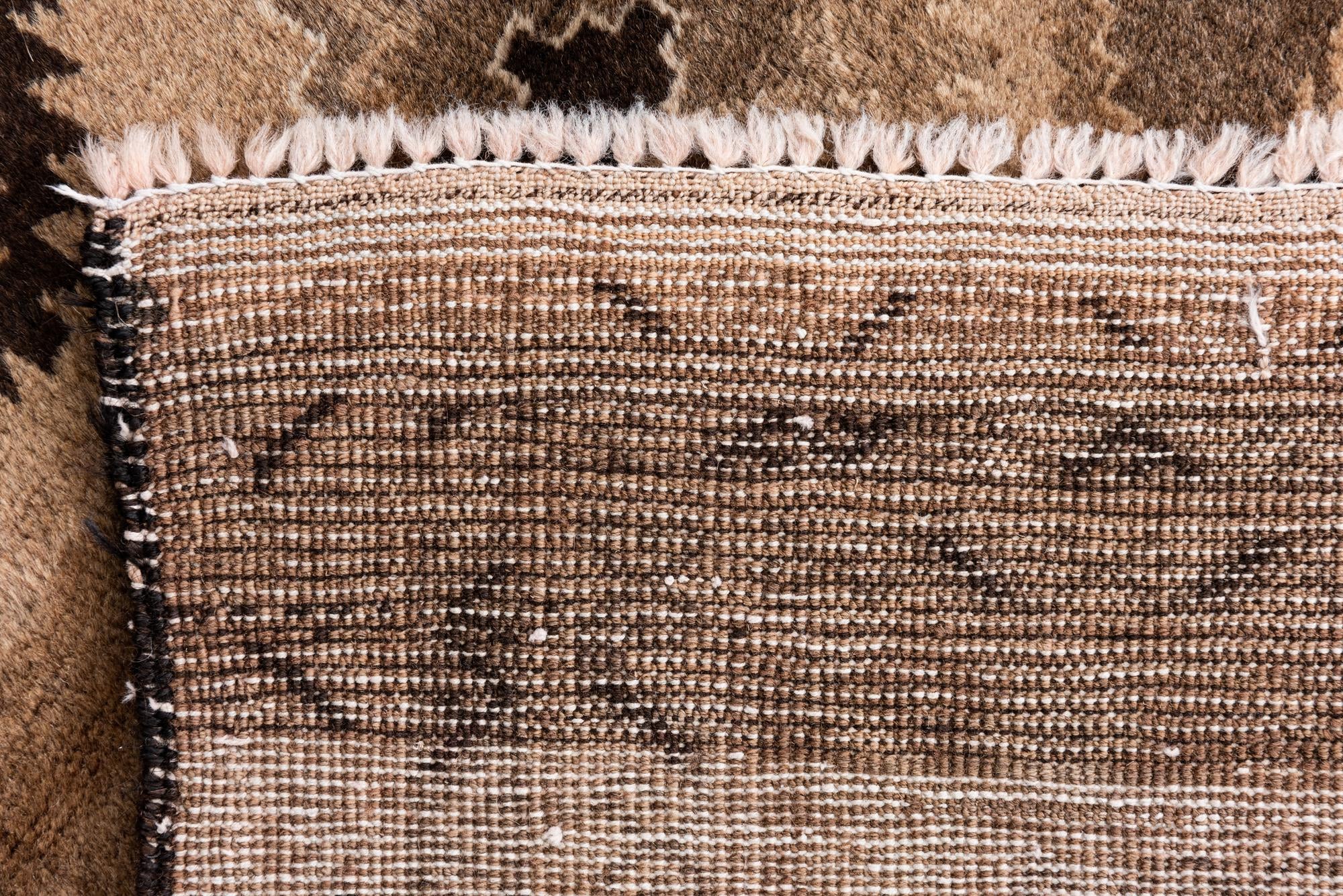 3' 7 x 7' 3 Hand Knotted Ultra Vintage Persian Wool Runner Rug