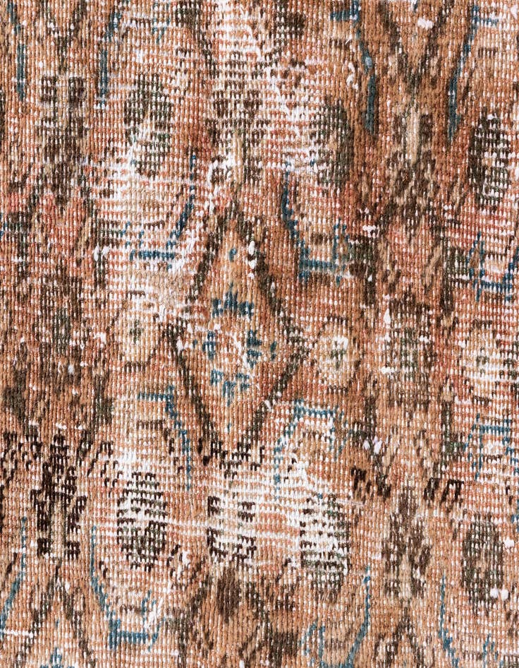 Detail image of 4' x 9' 8  Hand Knotted Ultra Vintage Persian Wool Runner Rug