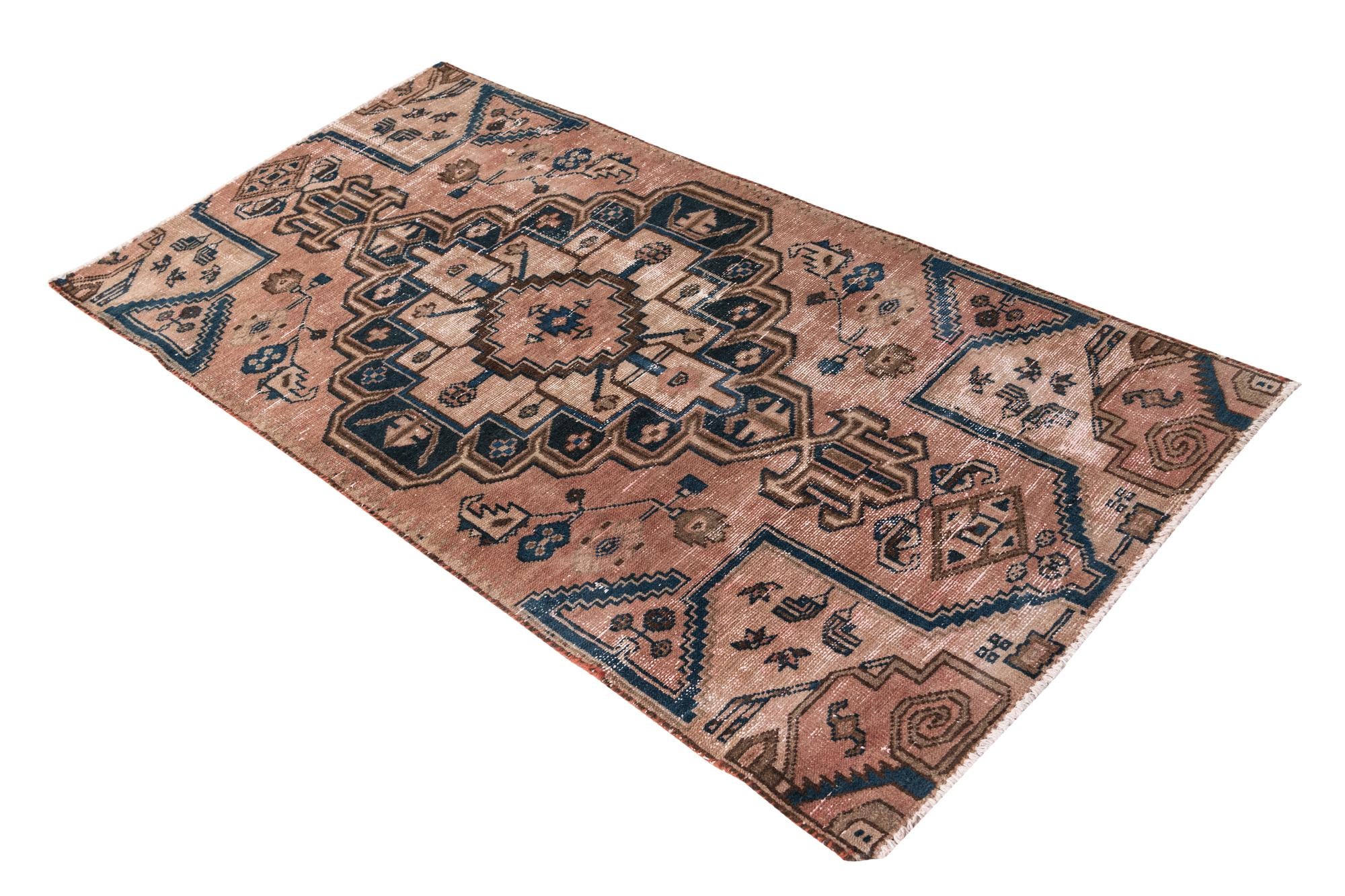 2' 10 x 5' 10 Hand Knotted Ultra Vintage Persian Wool Runner Rug