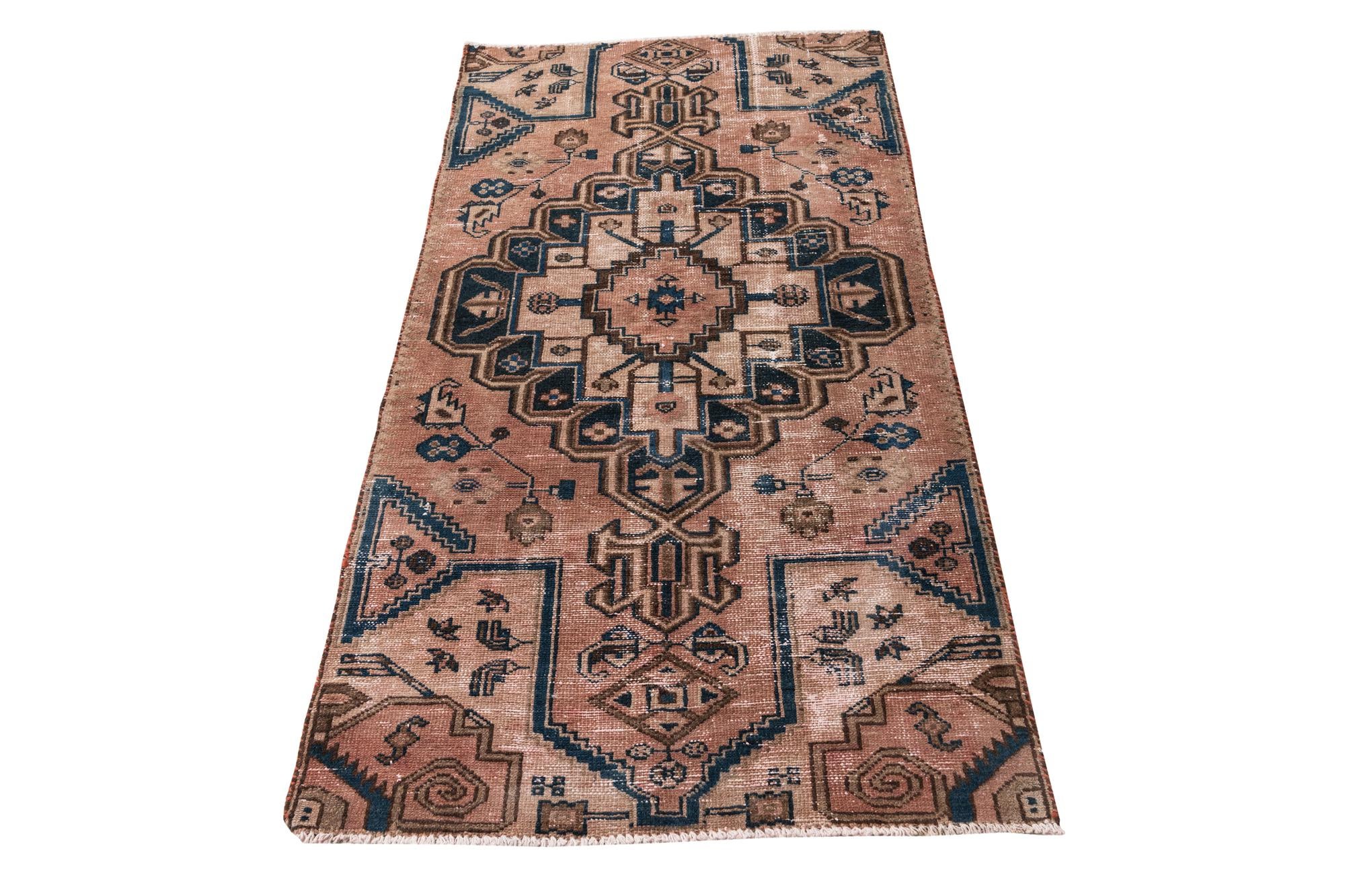 2' 10 x 5' 10 Hand Knotted Ultra Vintage Persian Wool Runner Rug