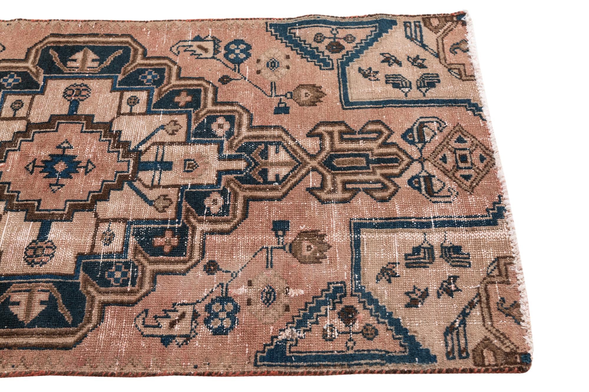 2' 10 x 5' 10 Hand Knotted Ultra Vintage Persian Wool Runner Rug