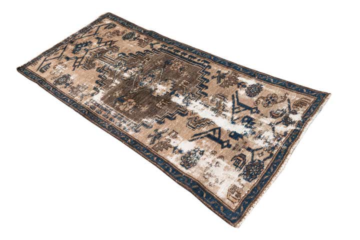 2' 6 x 5' 5 Hand Knotted Ultra Vintage Persian Wool Runner Rug
