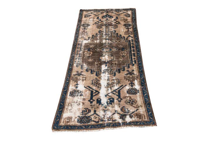 2' 6 x 5' 5 Hand Knotted Ultra Vintage Persian Wool Runner Rug