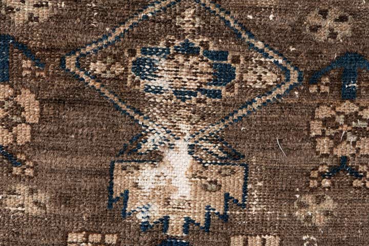 2' 6 x 5' 5 Hand Knotted Ultra Vintage Persian Wool Runner Rug