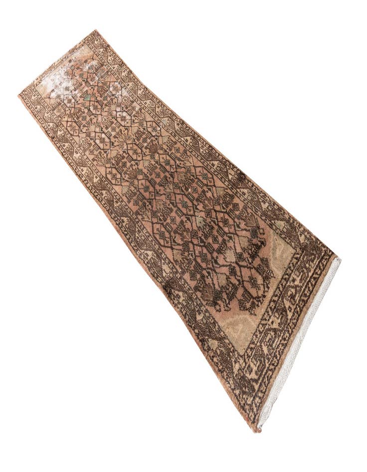 Detail image of 2' 5 x 8' 7  Hand Knotted Ultra Vintage Persian Wool Runner Rug