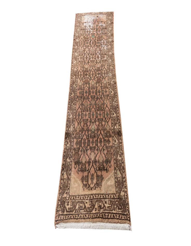 Detail image of 2' 5 x 8' 7  Hand Knotted Ultra Vintage Persian Wool Runner Rug