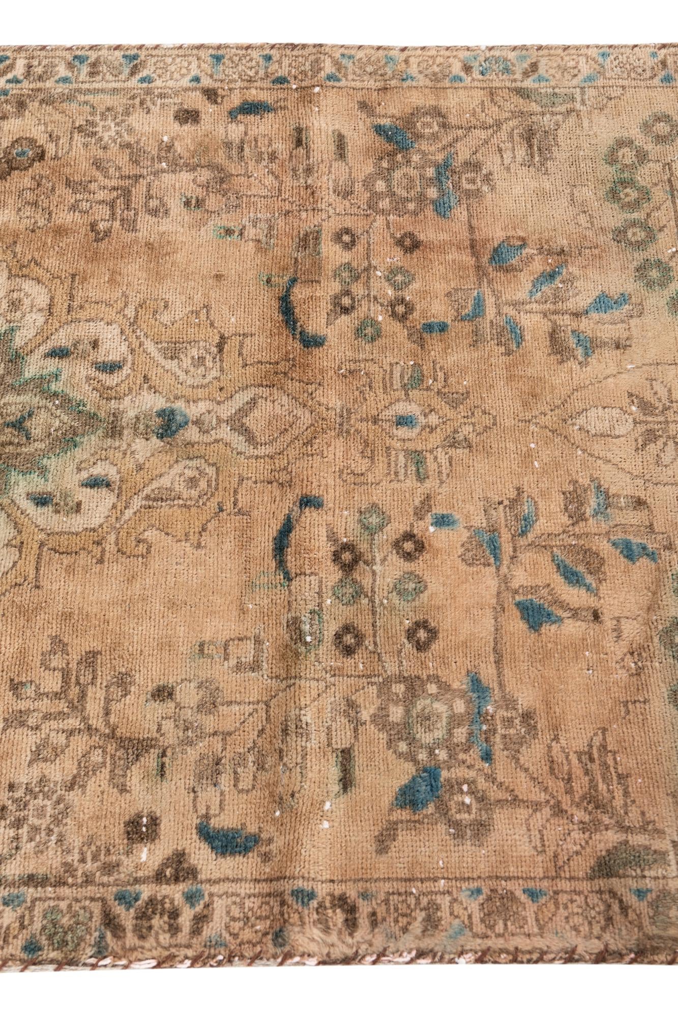 3' x 7' 7 Hand Knotted Ultra Vintage Persian Wool Runner Rug