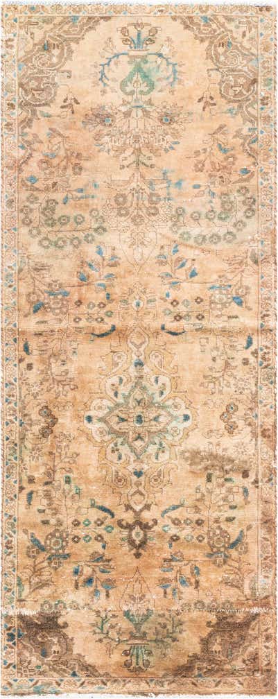 3' x 7' 7 Hand Knotted Ultra Vintage Persian Wool Runner Rug