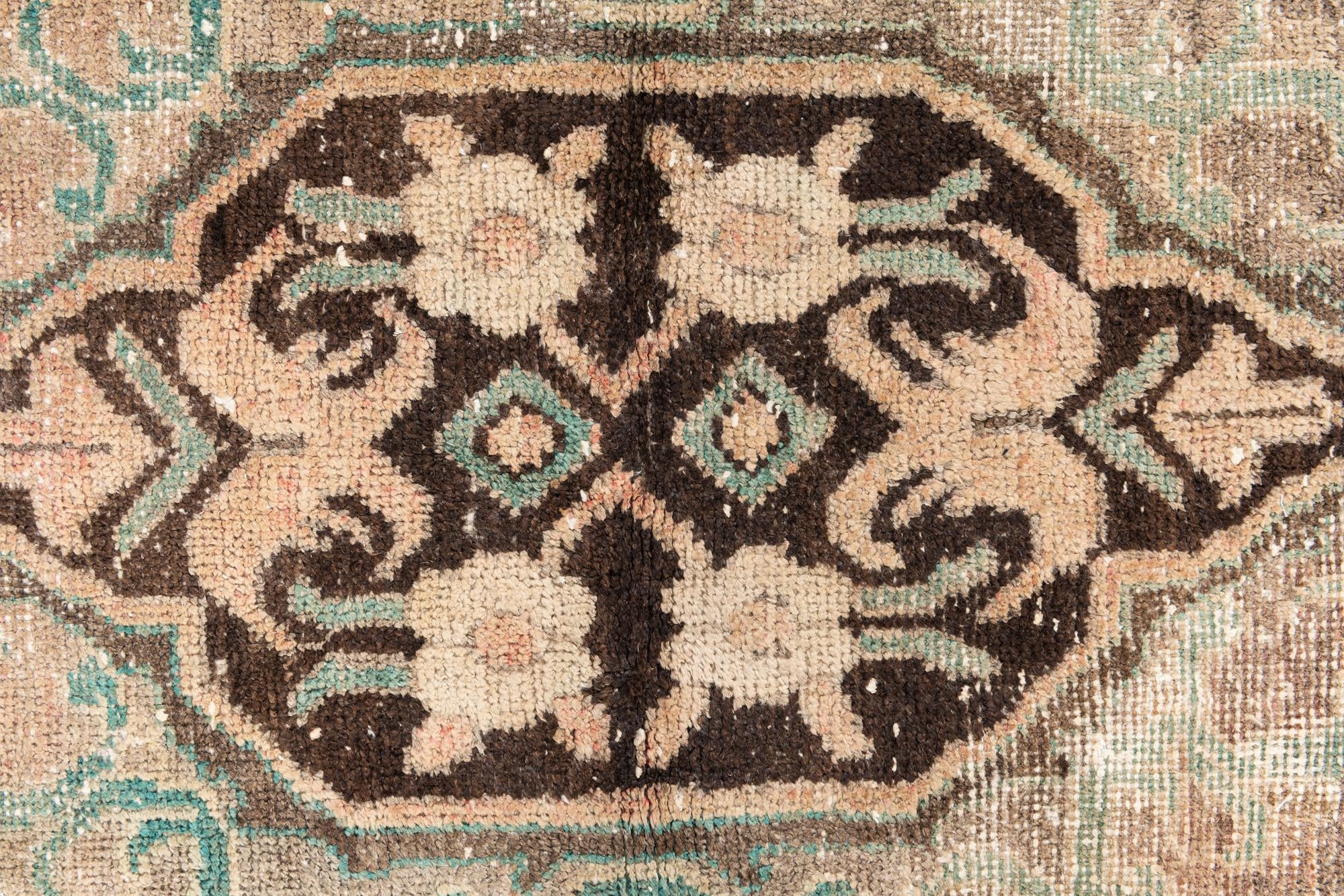 3' 9 x 8' 4 Hand Knotted Ultra Vintage Persian Wool Runner Rug