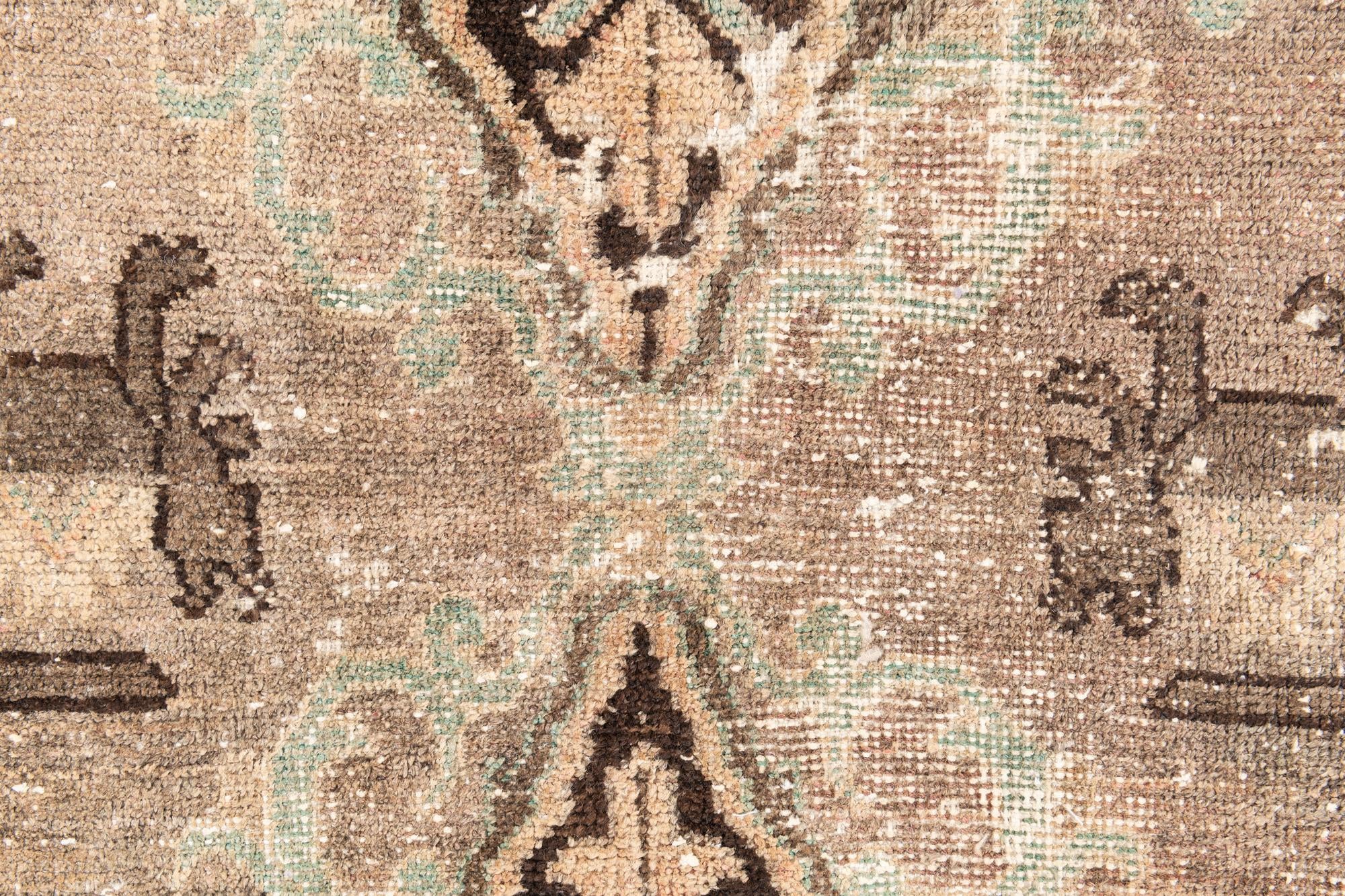 3' 9 x 8' 4 Hand Knotted Ultra Vintage Persian Wool Runner Rug
