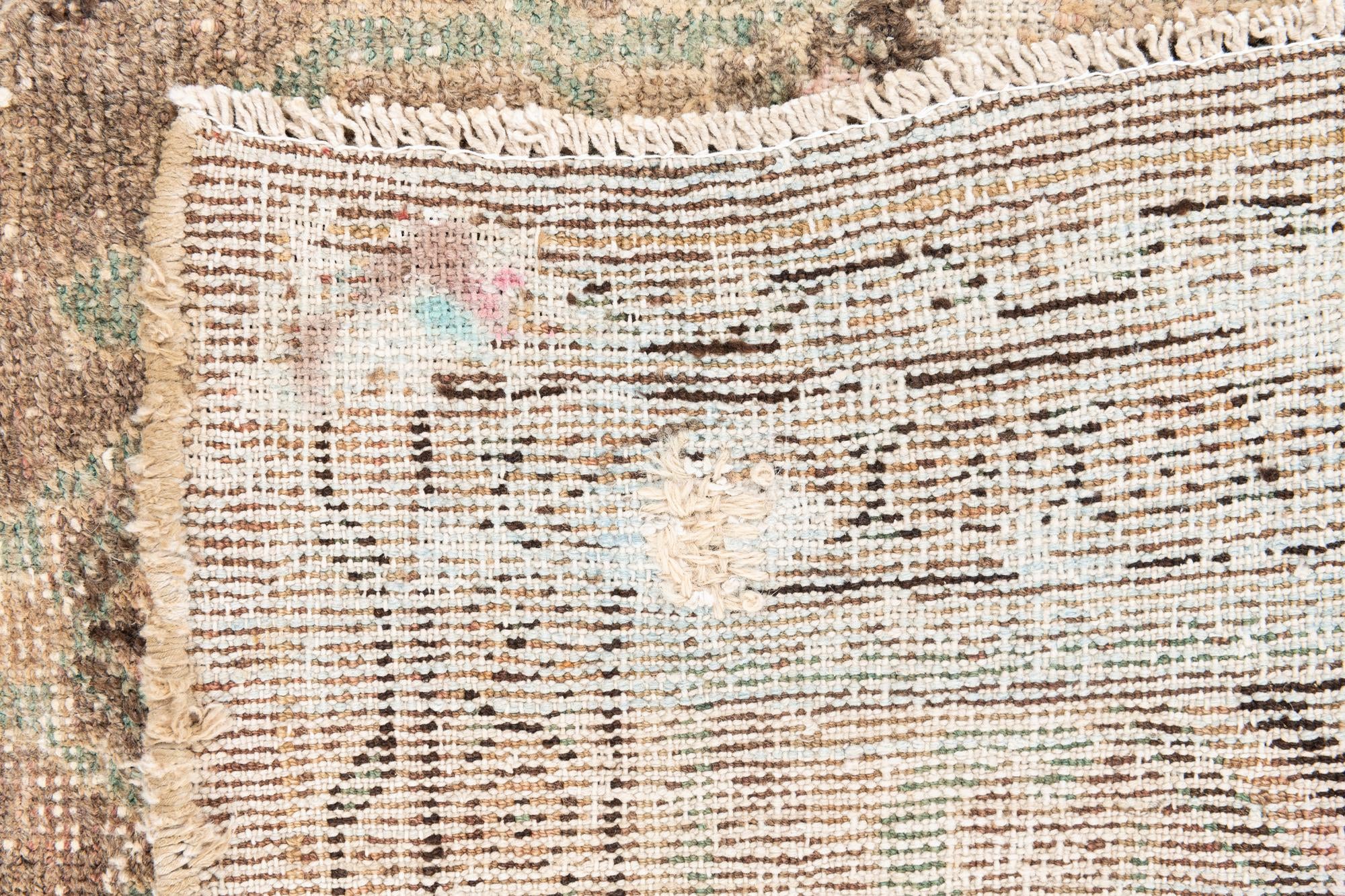 3' 9 x 8' 4 Hand Knotted Ultra Vintage Persian Wool Runner Rug